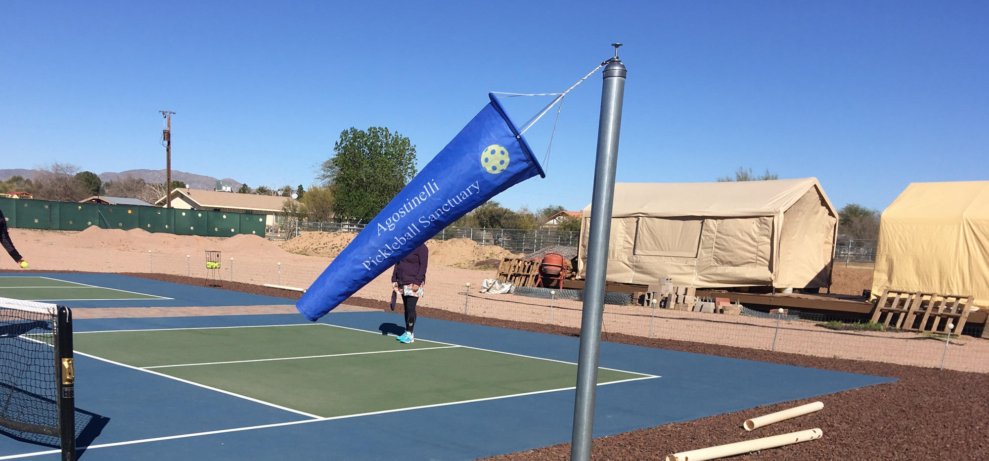 pickelball court windsock