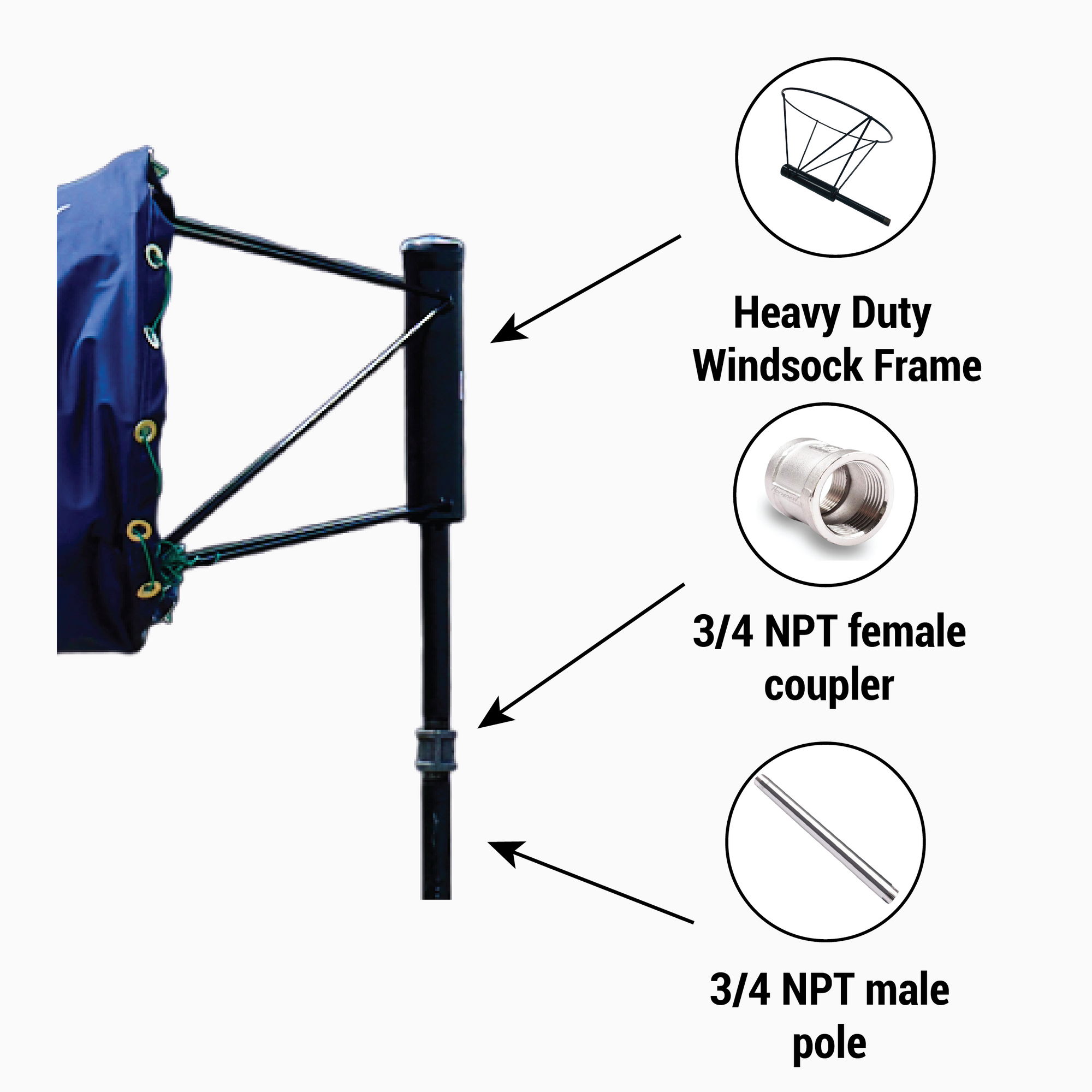 How to Install a Windsock Frame onto a Pole | Custom Windsock Co - The ...