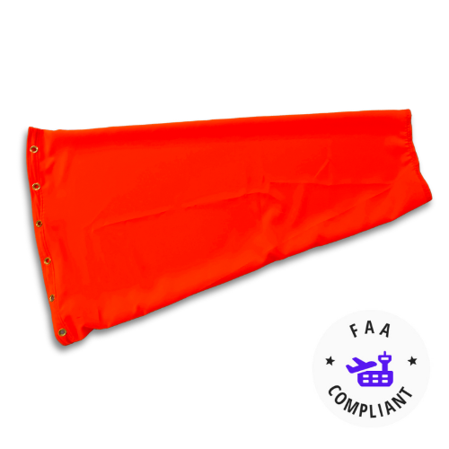 Orange windsocks for airports, aviation, industrial, oilfield and heavy industry, PU Polyurethane coated 