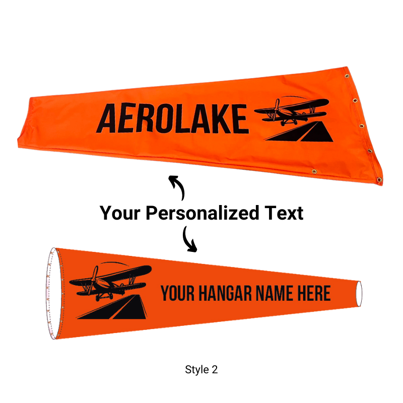 custom printed personalized airport windsock for aviation purposes like hangars, airstrip, airports