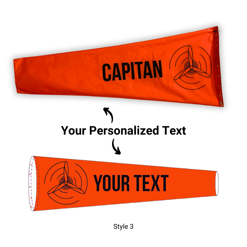 custom printed personalized airport windsock for aviation purposes like hangars, airstrip, airports