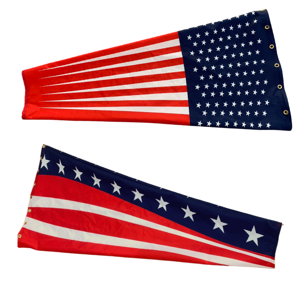 American USA Flag Windsock- Heavy Duty for Commercial Purposes