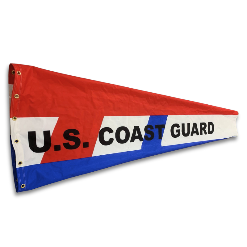 custom printed marine windsock for the US coast guard